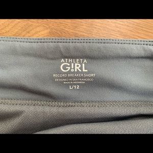 Athleta Girl grey Record Breaker Shorts L/12
